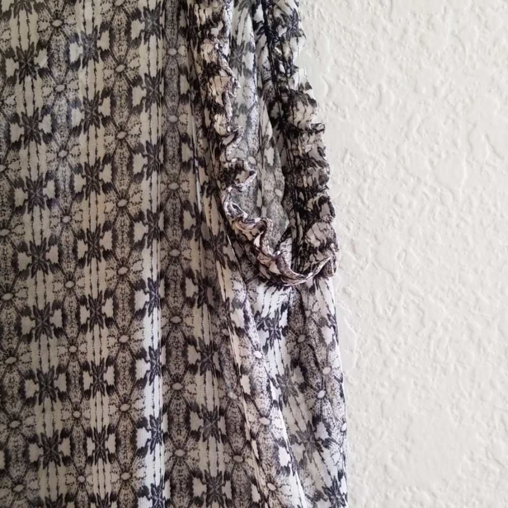 Zara Basic Black/Grey Sleeveless Button Romper - image 8